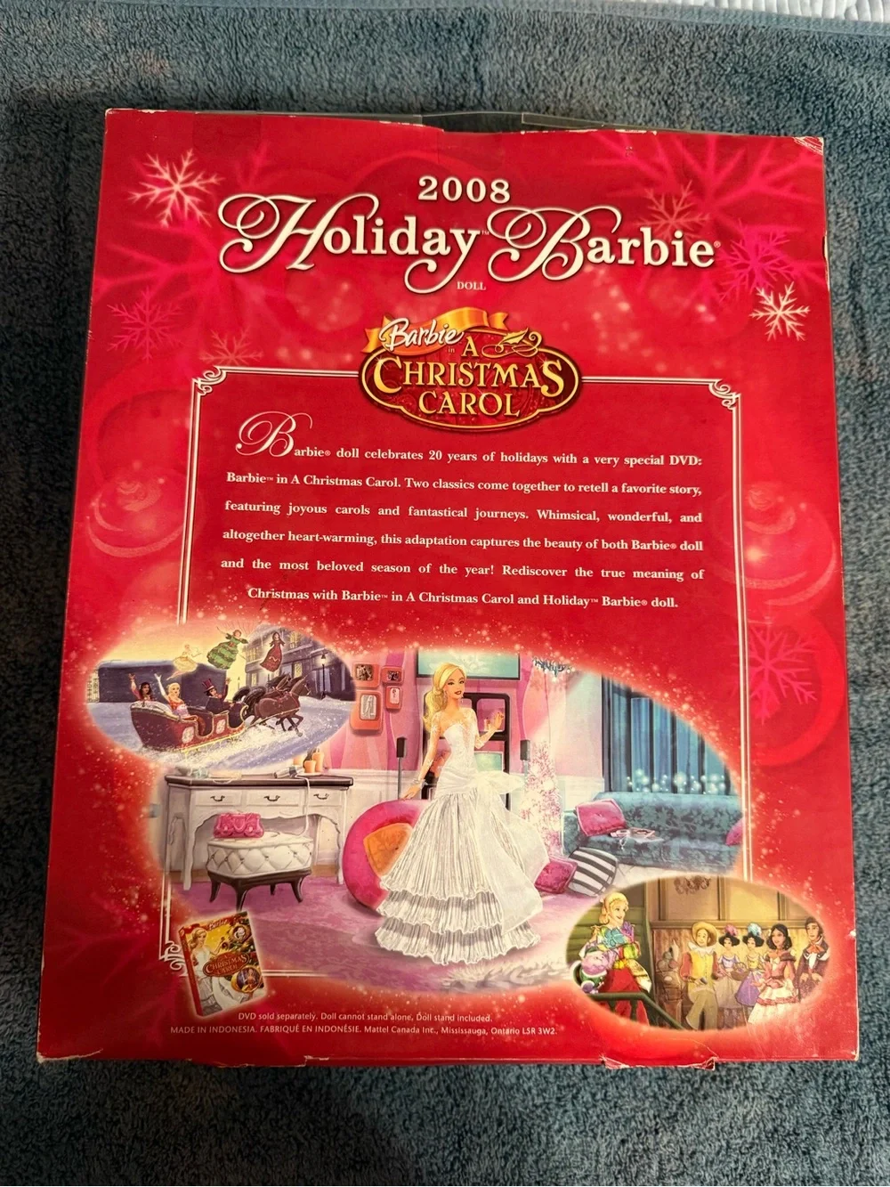 Barbie Holiday Doll 2008 Barbie in a Christmas Carol, Model #L9643 Mattel NRFB